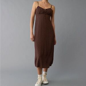 AE Ruched Midi Slip Dress